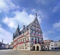 Ancient city hall at market square, Gouda, Netherlands Royalty Free Stock Photo